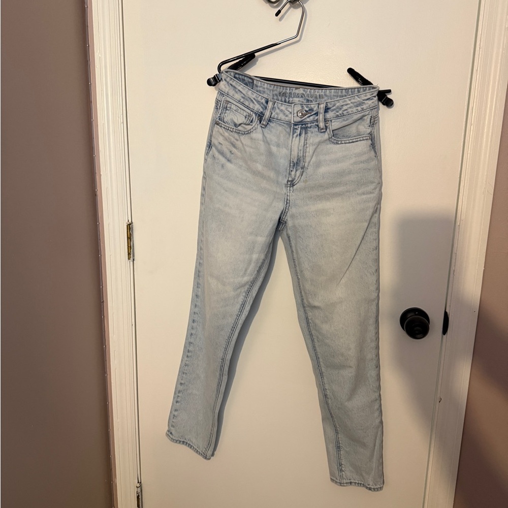 American Eagle Outfitters Light Wash Straight Leg Jeans